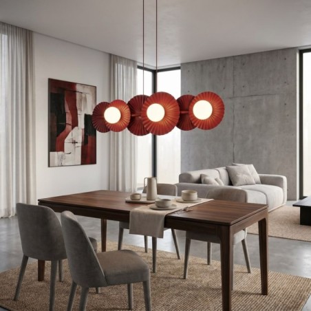 Lampe de plafond Drino Grenat (6 lumières)