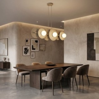 Lampe de plafond Drino Beige (6 lumières)