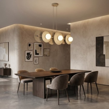 Lampe de plafond Drino Beige (6 lumières)