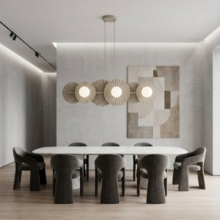 Lampe de plafond Drino Beige (6 lumières)