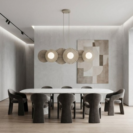 Lampe de plafond Drino Beige (6 lumières)
