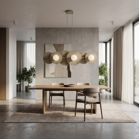 Lampe de plafond Drino Beige (6 lumières)