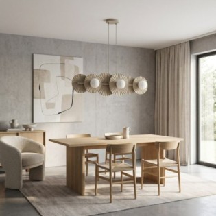 Lampe de plafond Drino Beige (6 lumières)