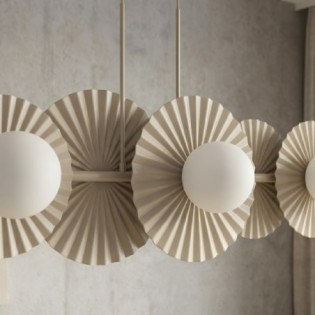 Lampe de plafond Drino Beige (6 lumières)