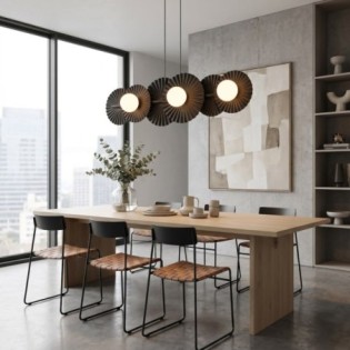 Lampe de plafond Drino Noir...