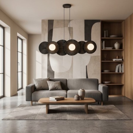 Lampe de plafond Drino Noir (6 lumières)