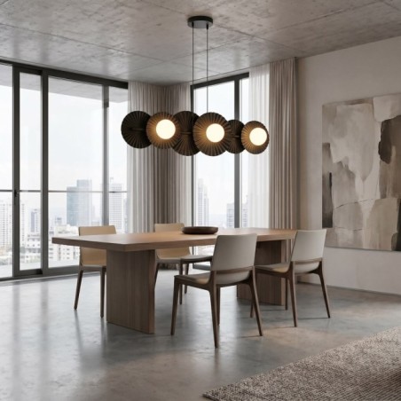 Lampe de plafond Drino Noir (6 lumières)