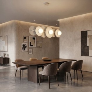 Lampe de plafond Drino Blanc (6 lumières)