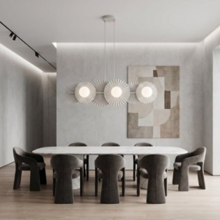 Lampe de plafond Drino Blanc (6 lumières)