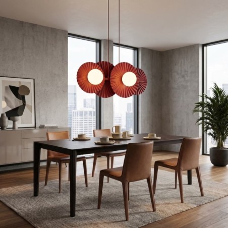 Lampe de plafond Drino Grenat (4 lumières)