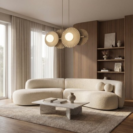 Lampe de plafond Drino Beige (4 lumières)