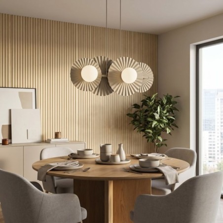 Lampe de plafond Drino Beige (4 lumières)