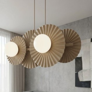 Lampe de plafond Drino Beige (4 lumières)