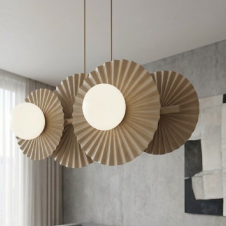 Lampe de plafond Drino Beige (4 lumières)