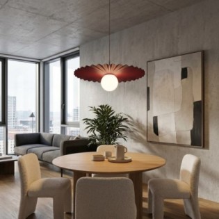 Lampe de plafond Drino Grenat