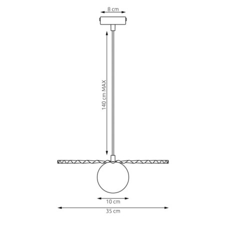 Lampe de plafond Drino Blanc