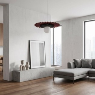 Lampe de plafond Drino Grenat+Noir