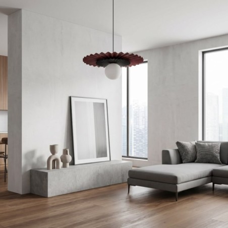 Lampe de plafond Drino Grenat+Noir