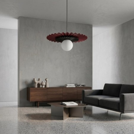 Lampe de plafond Drino Grenat+Noir