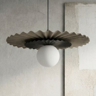 Lampe de plafond Drino Beige+Noir