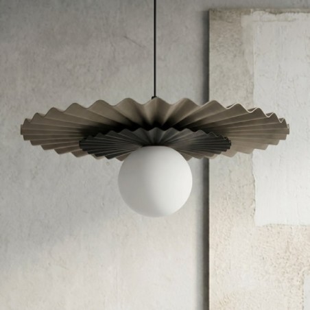 Lampe de plafond Drino Beige+Noir