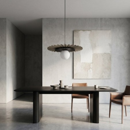 Lampe de plafond Drino Beige+Noir
