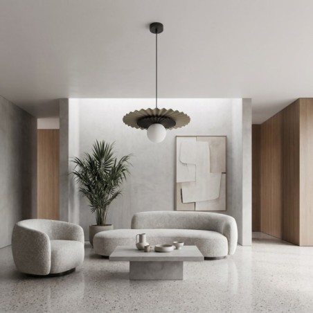 Lampe de plafond Drino Beige+Noir