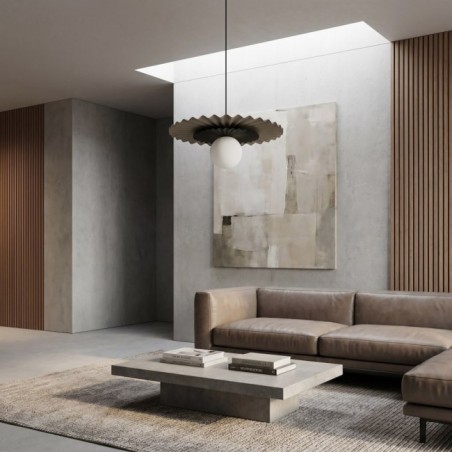 Lampe de plafond Drino Beige+Noir