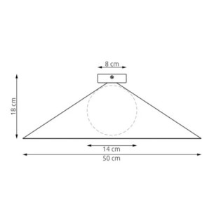 Plafond de plafond Osum L Grenat Opale