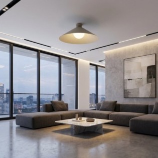 Plafond de plafond Osum L Beige Opale
