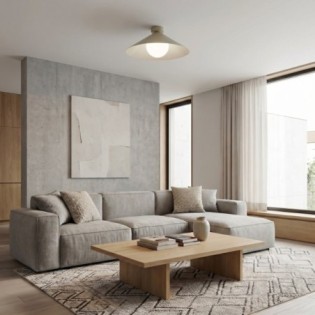 Plafond de plafond Osum M Beige Opale