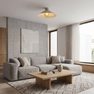 Plafond de plafond Osum M Beige Ambre