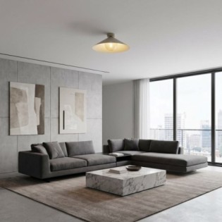 Plafond de plafond Osum M Beige Ambre