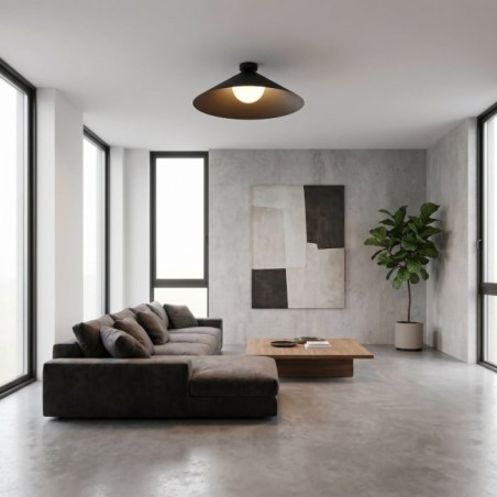 Plafond de plafond Osum L Noir Opale