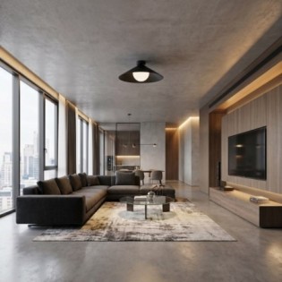 Plafond de plafond Osum M Noir Opale