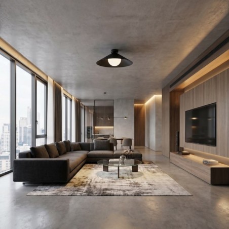 Plafond de plafond Osum M Noir Opale