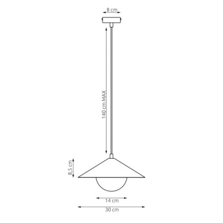 Lampe de plafond Osum S Beige Ambre