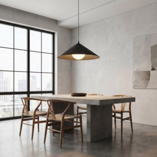 Lampe de plafond Osum L Noir Opale