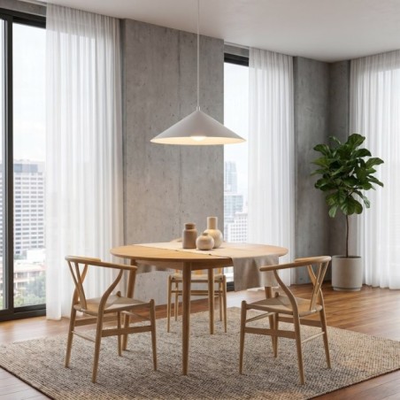 Lampe de plafond Osum L Blanc Opale