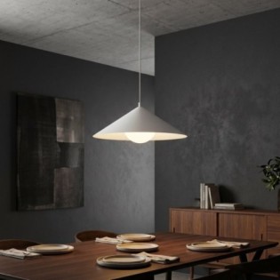 Lampe de plafond Osum M Blanc Opale