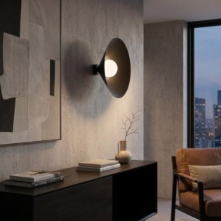 Applique murale Osum L Noir Opale
