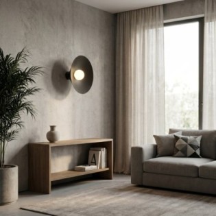 Applique murale Osum L Noir Opale