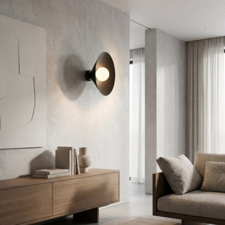 Applique murale Osum M Noir Opale