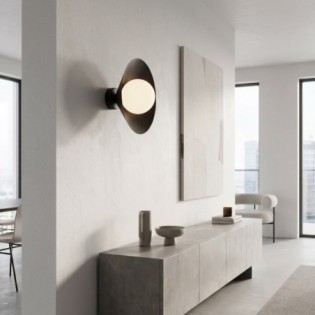 Applique murale Osum S Noir Opale