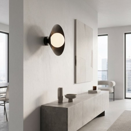 Applique murale Osum S Noir Opale