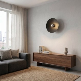 Applique murale Osum L Noir Graphite