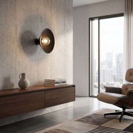 Applique murale Osum M Noir Graphite