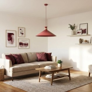Lampe de plafond Erebo L Grenat