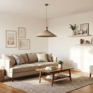Lampe de plafond Erebo L Beige