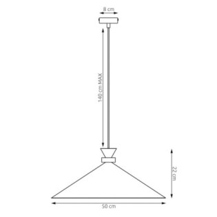 Lampe de plafond Erebo L Noir